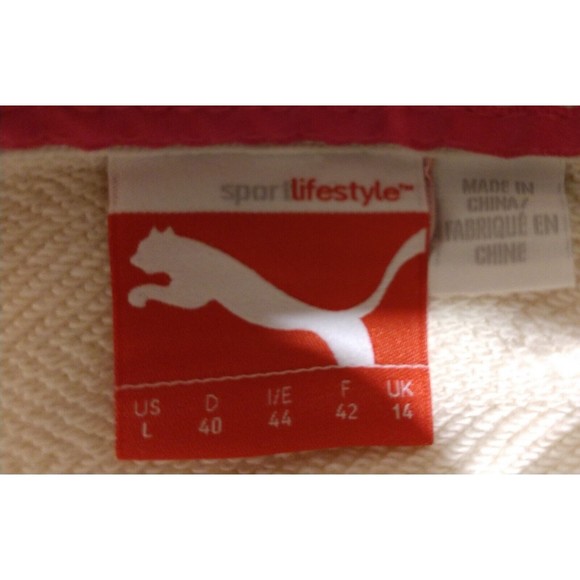 Unisex. Puma. Track Jacket - Sport lifestyle. White.  Size XL. Full zip. Cuffed. - Picture 4 of 4